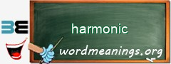 WordMeaning blackboard for harmonic